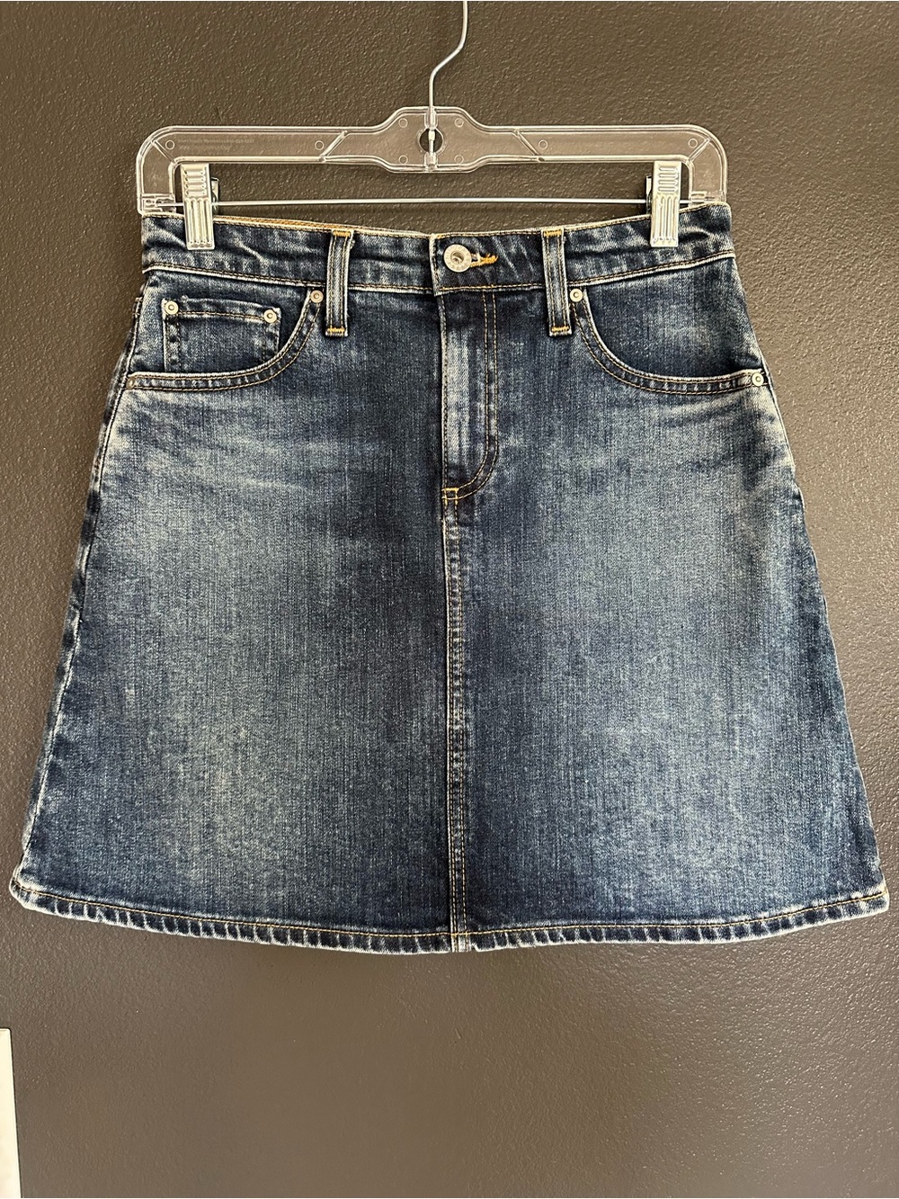 AG Adriano Goldschmied Sample Denim Mini Skirt Size 27 NWOT A-Line Y2K